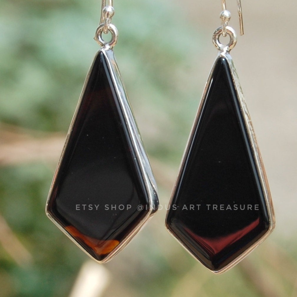 Black Onyx Dangle Earrings