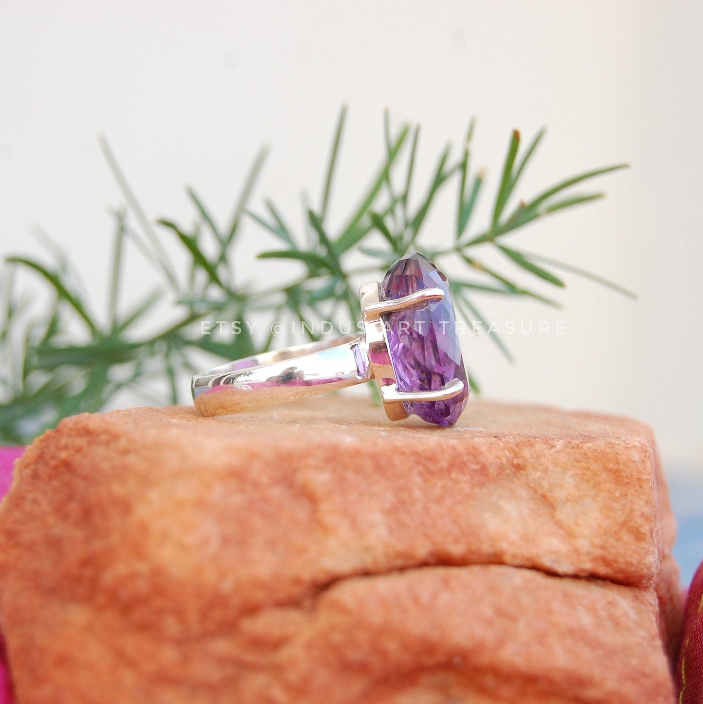 Purple Amethyst Statement Ring