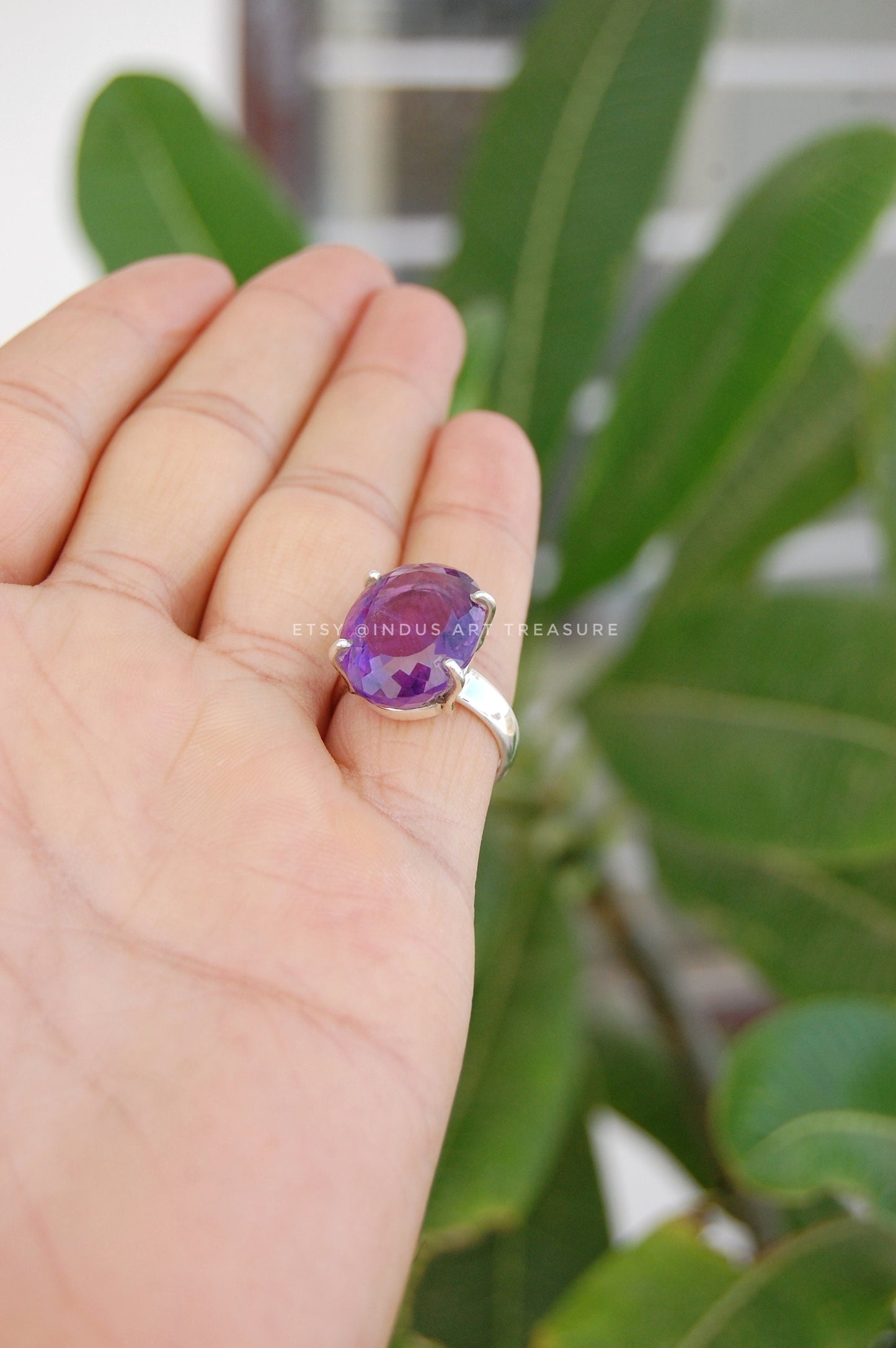 Purple Amethyst Statement Ring