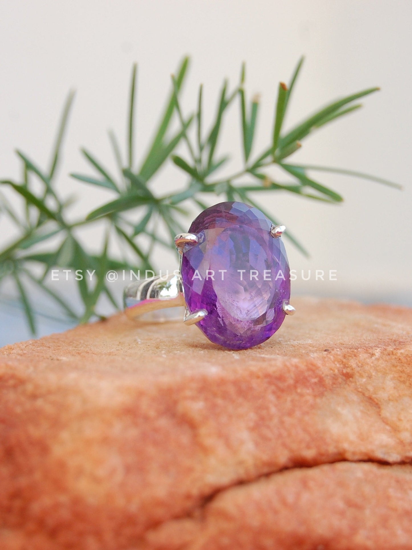 Purple Amethyst Statement Ring