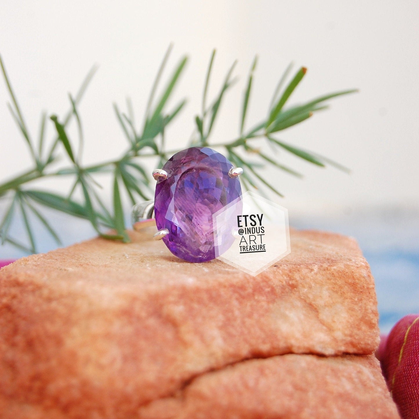 Purple Amethyst Statement Ring