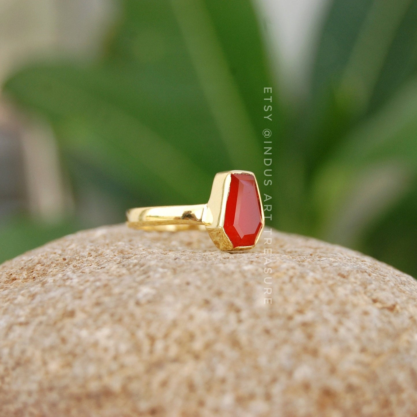 Orange Carnelian Ring