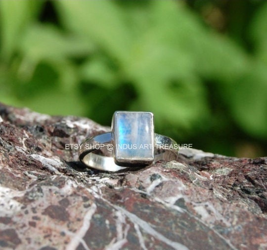 Rainbow Moonstone Dedicated Ring