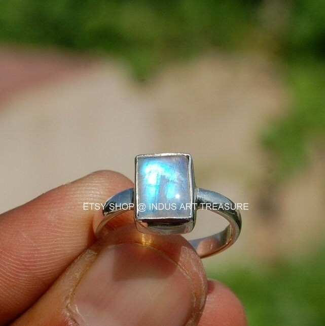 Rainbow Moonstone Dedicated Ring