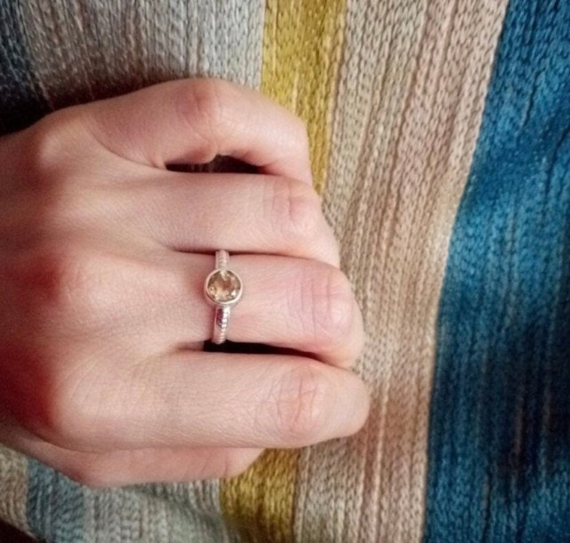 Yellow Citrine Ring