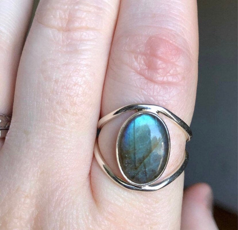 Blue Labradorite Ring