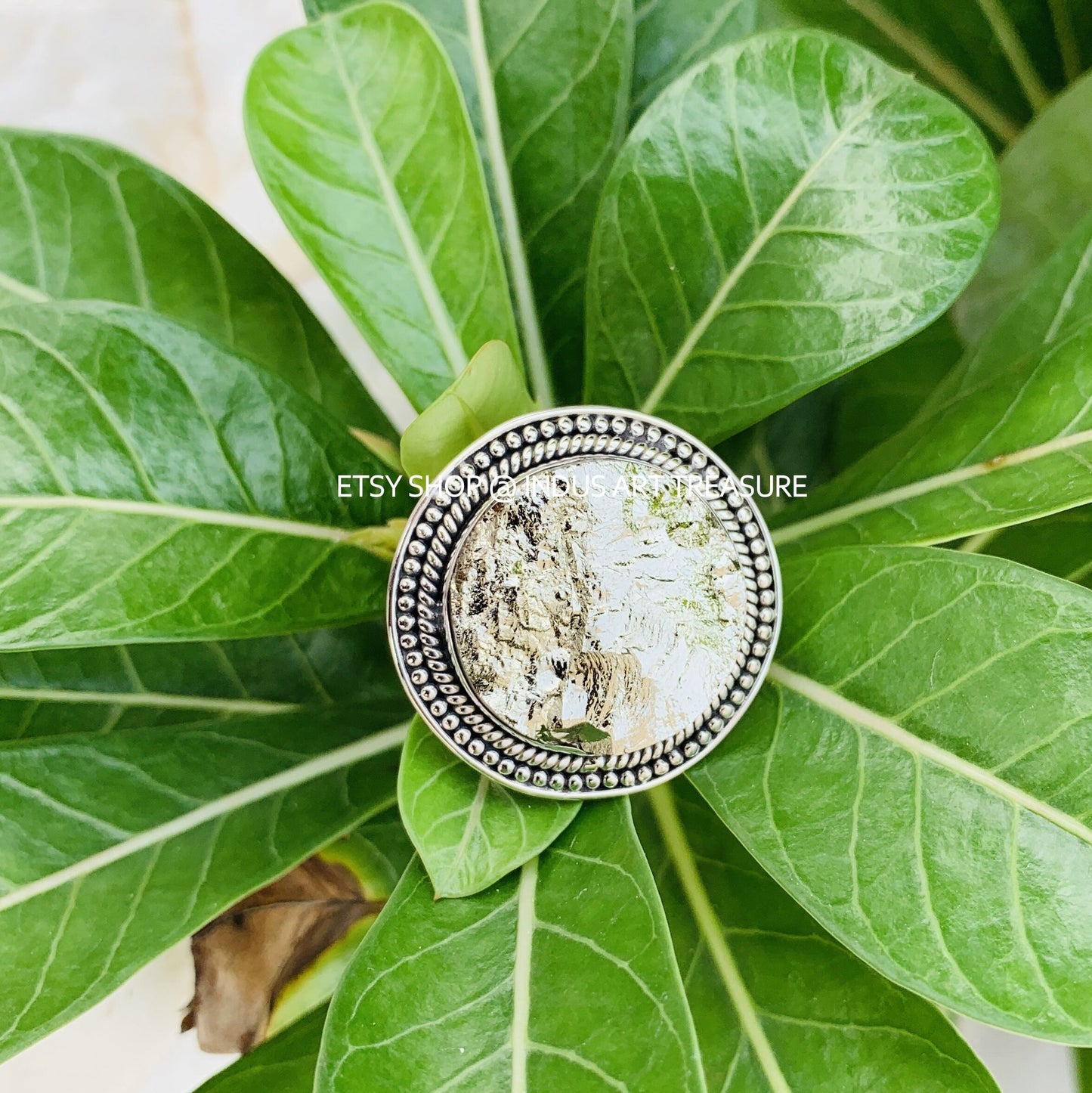 Pyrite Rough Statement Ring
