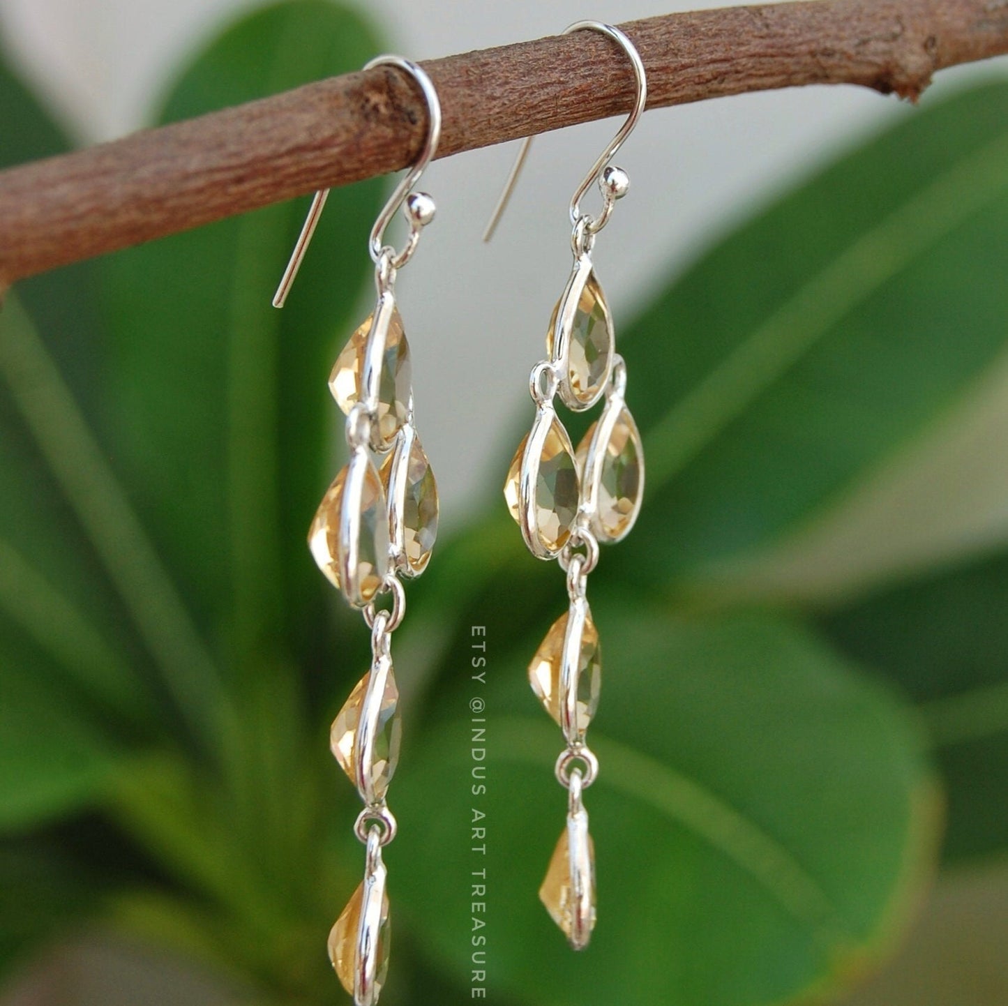 Citrine Chandelier Dangle Earrings