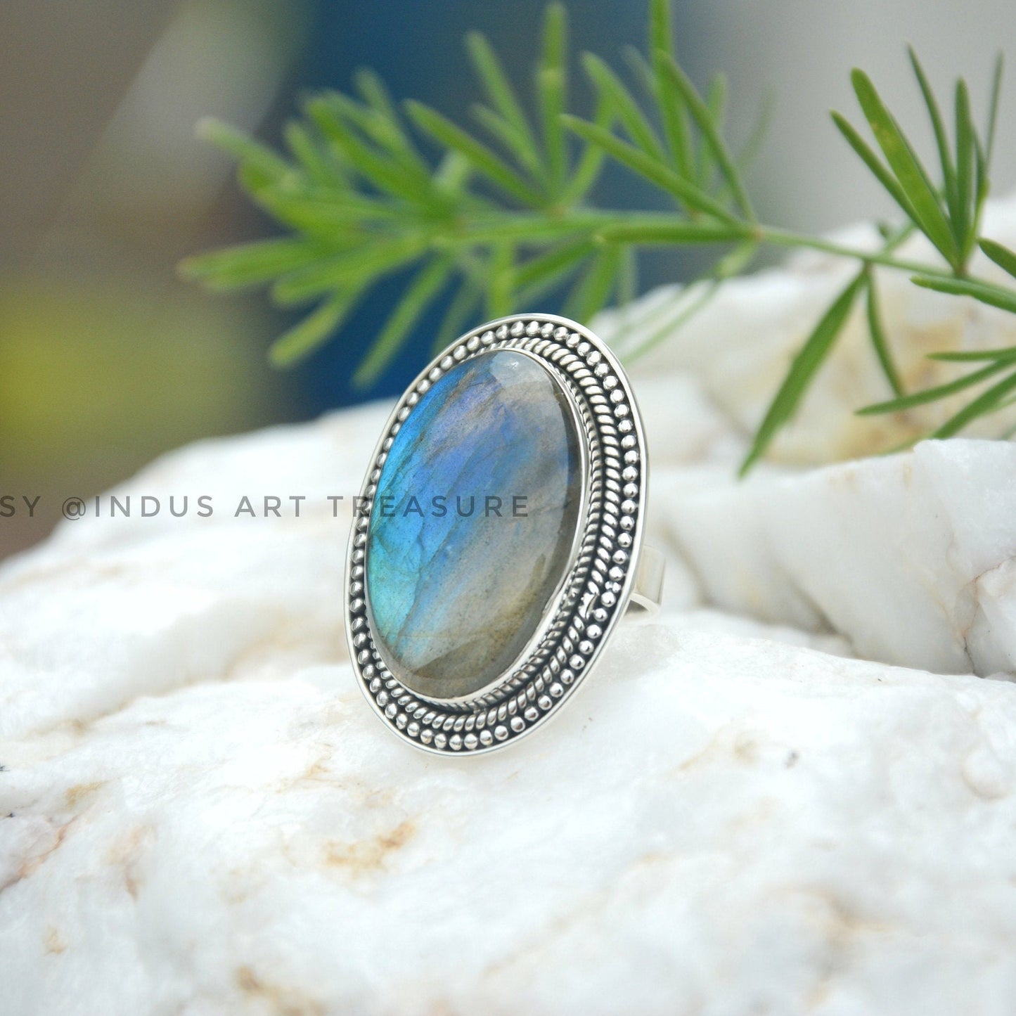 Blue Labradorite Ring
