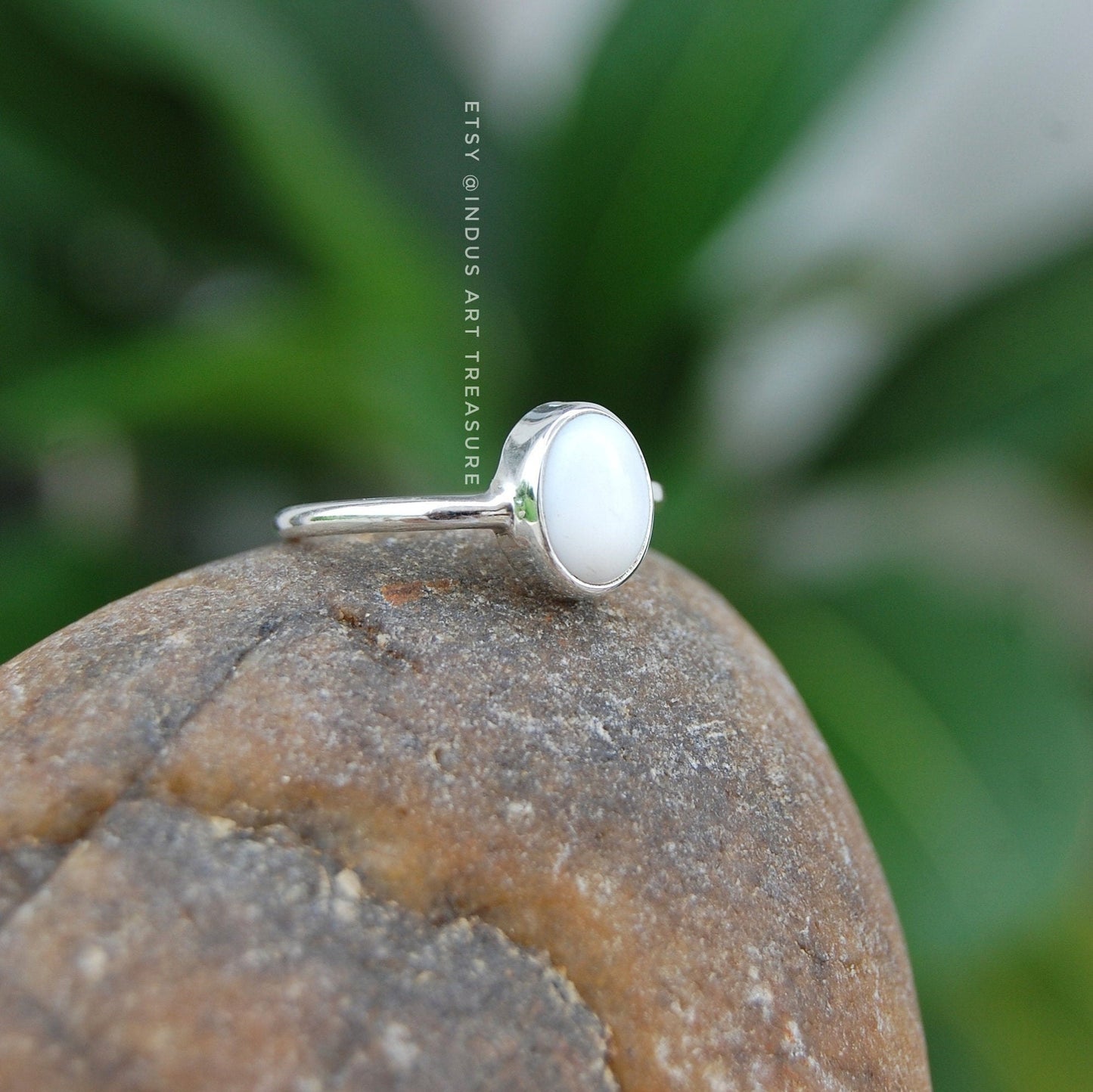 White Agate Ring