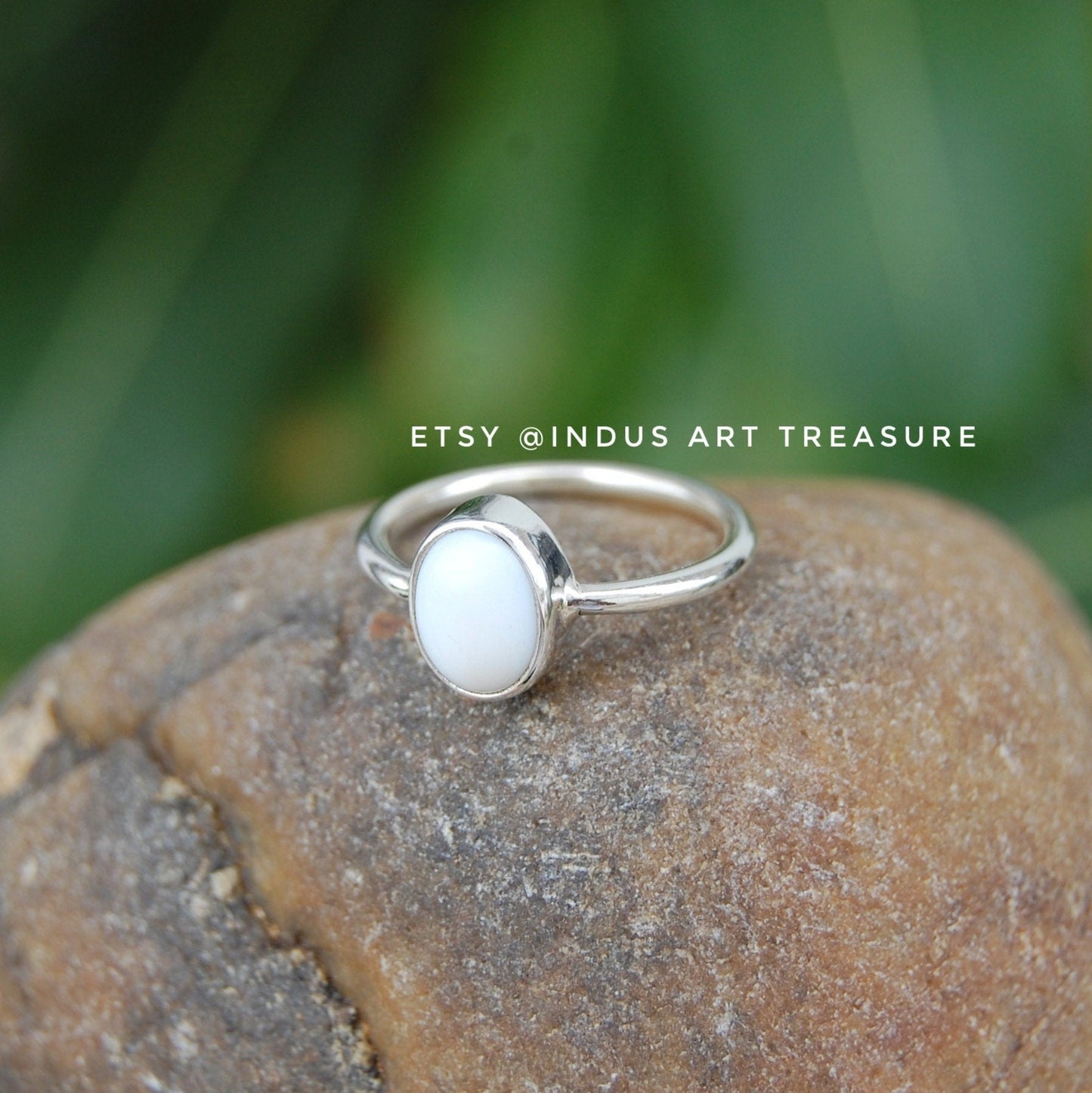 White Agate Ring