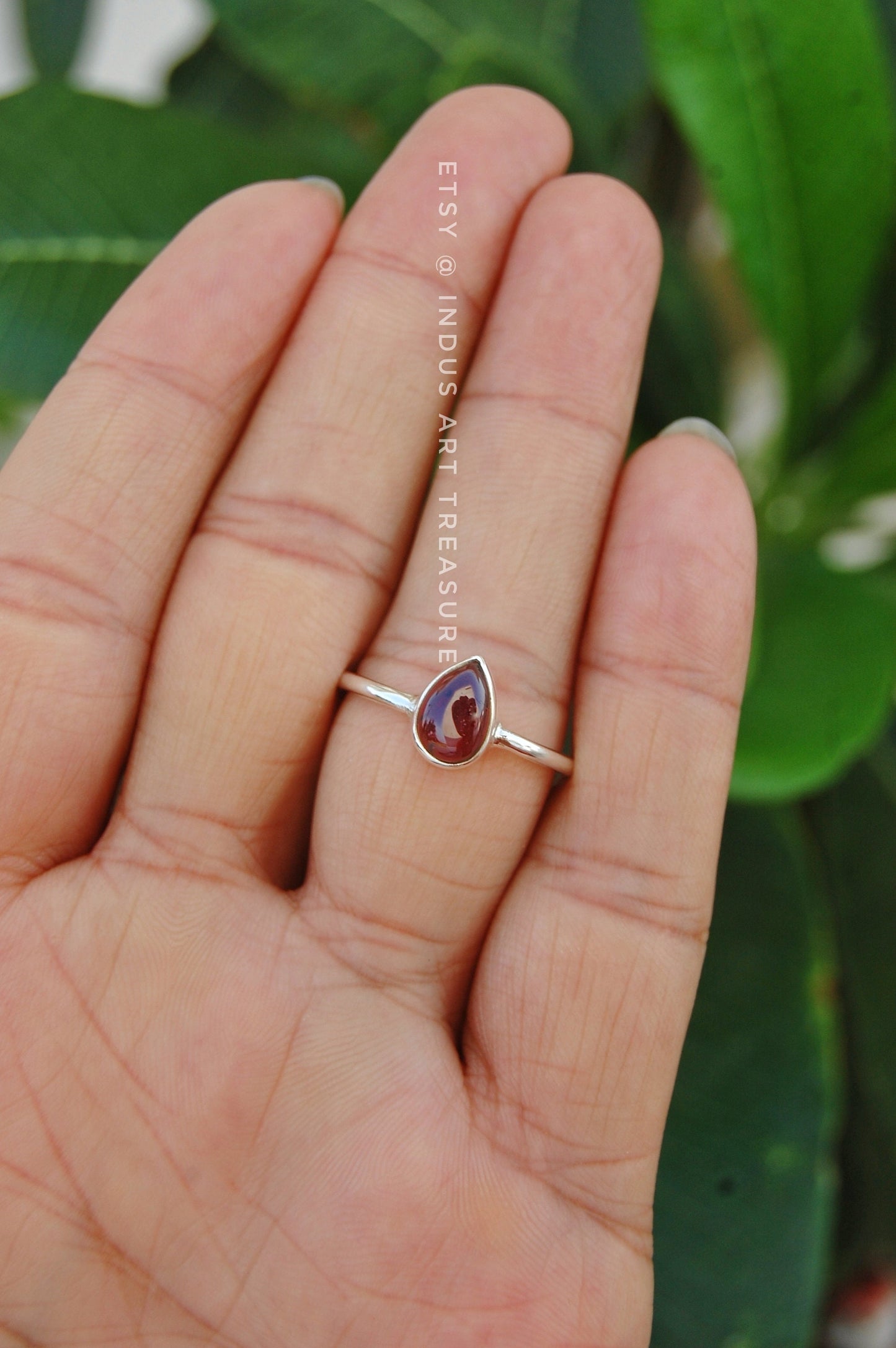 Garnet Dainty Ring