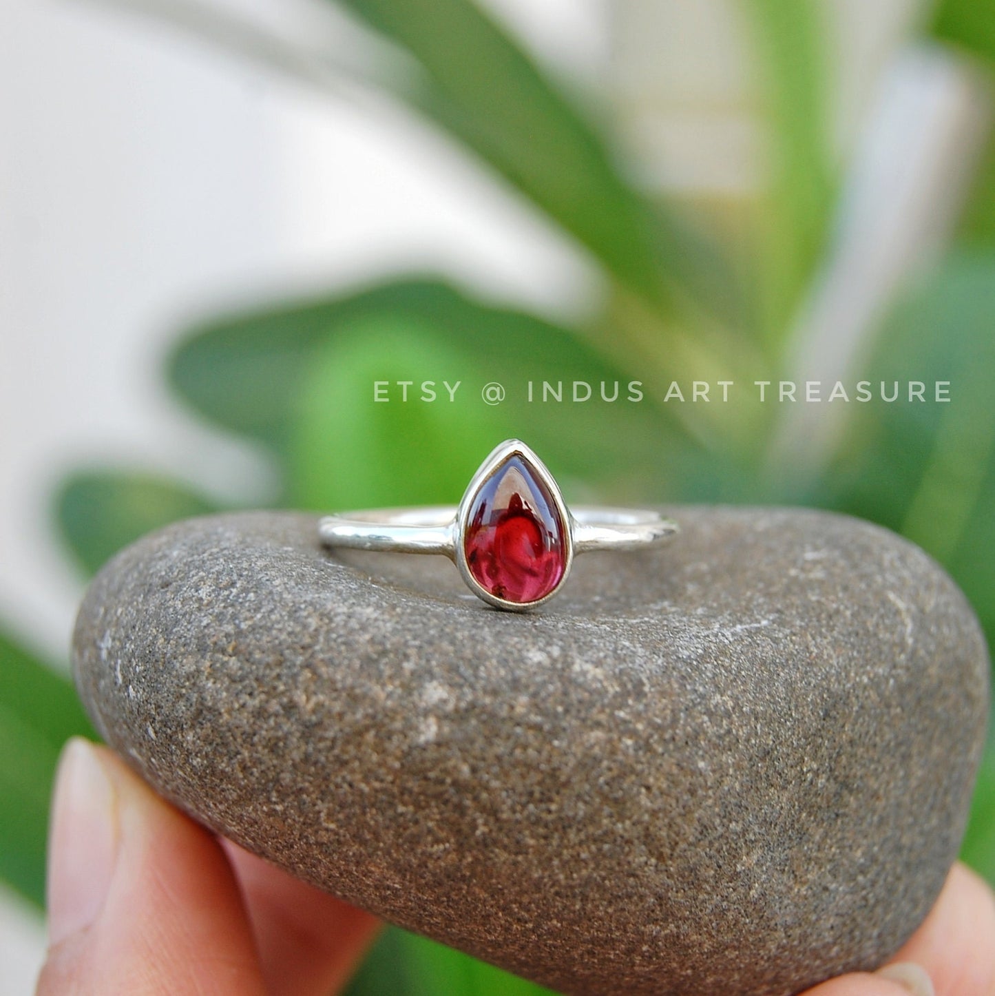 Garnet Dainty Ring