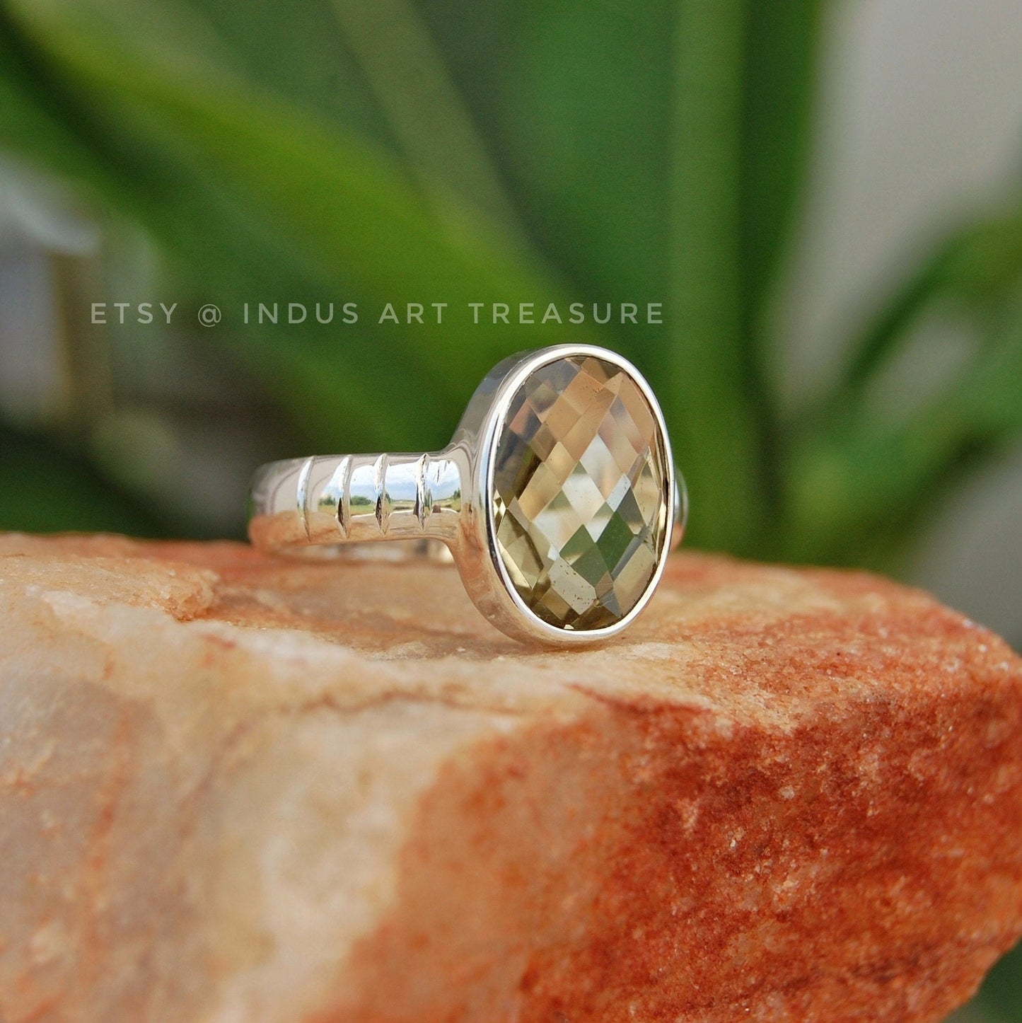 Citrine Oval Cut Ring