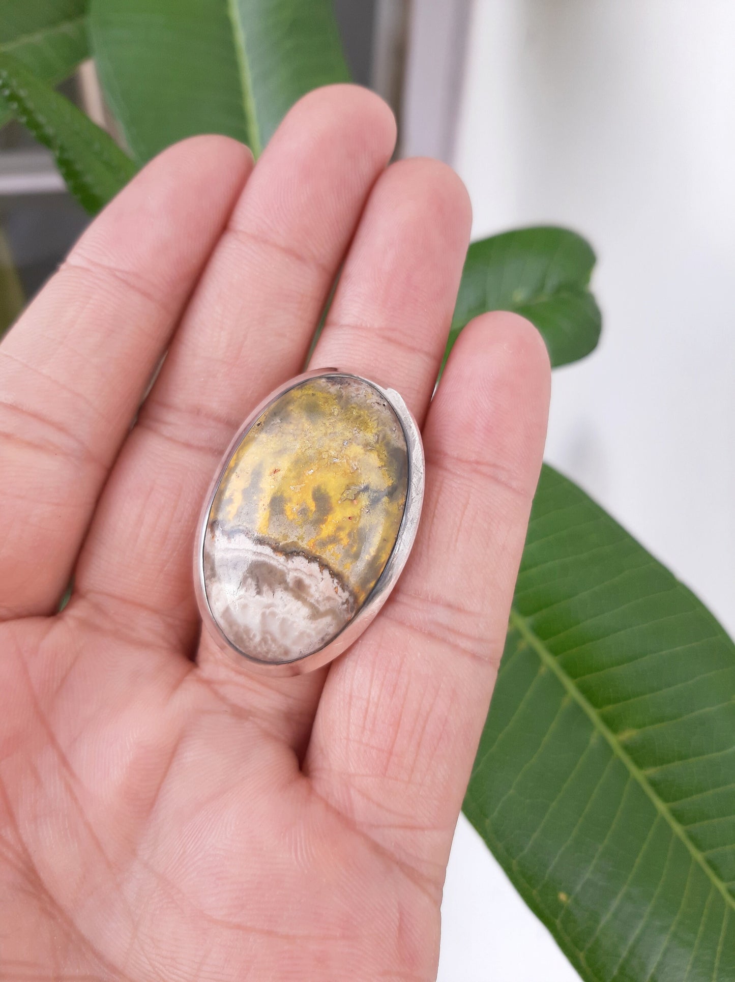 Big Bumble Bee Jasper Statement Ring