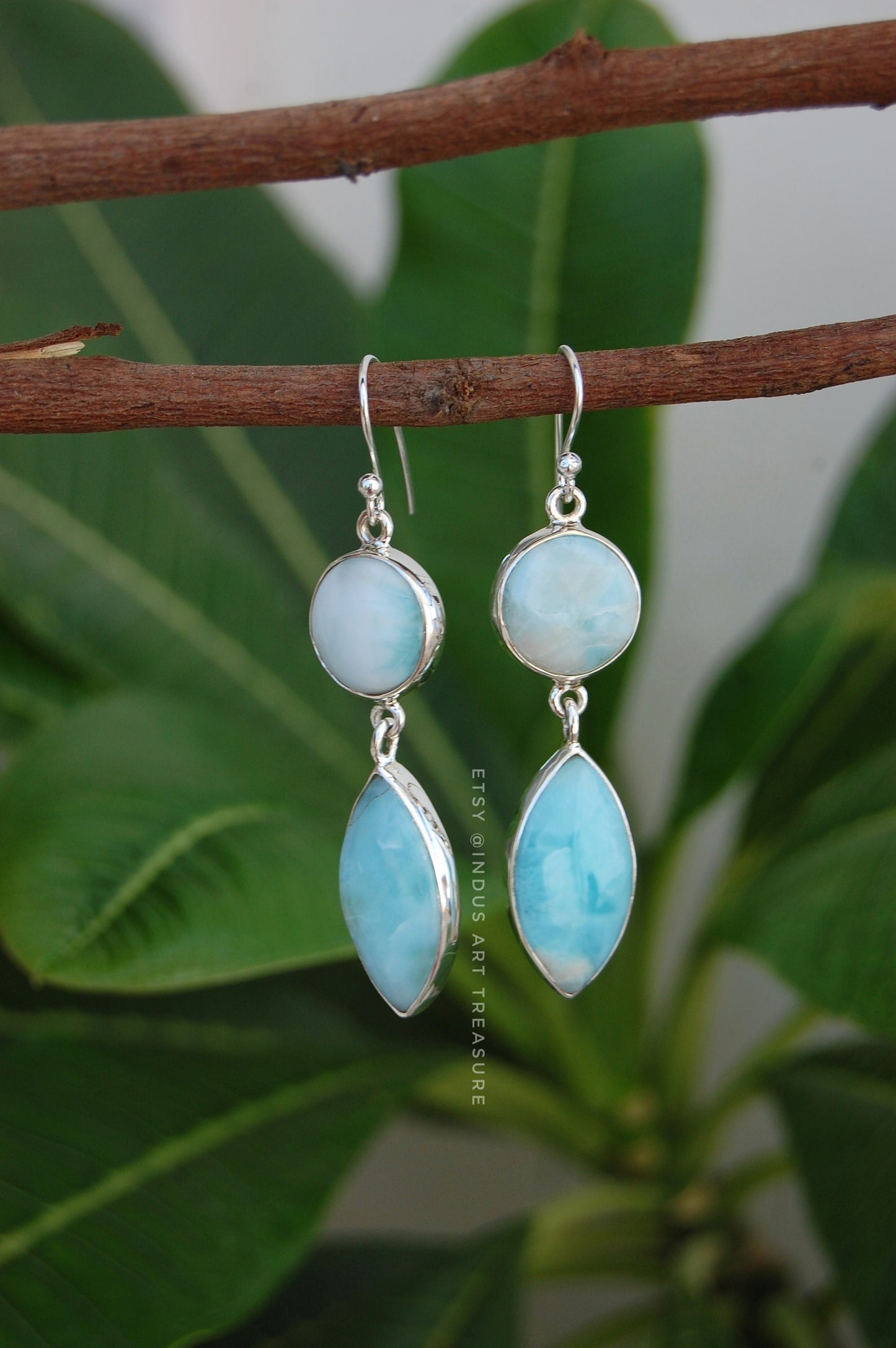 Larimar Dangle Earrings