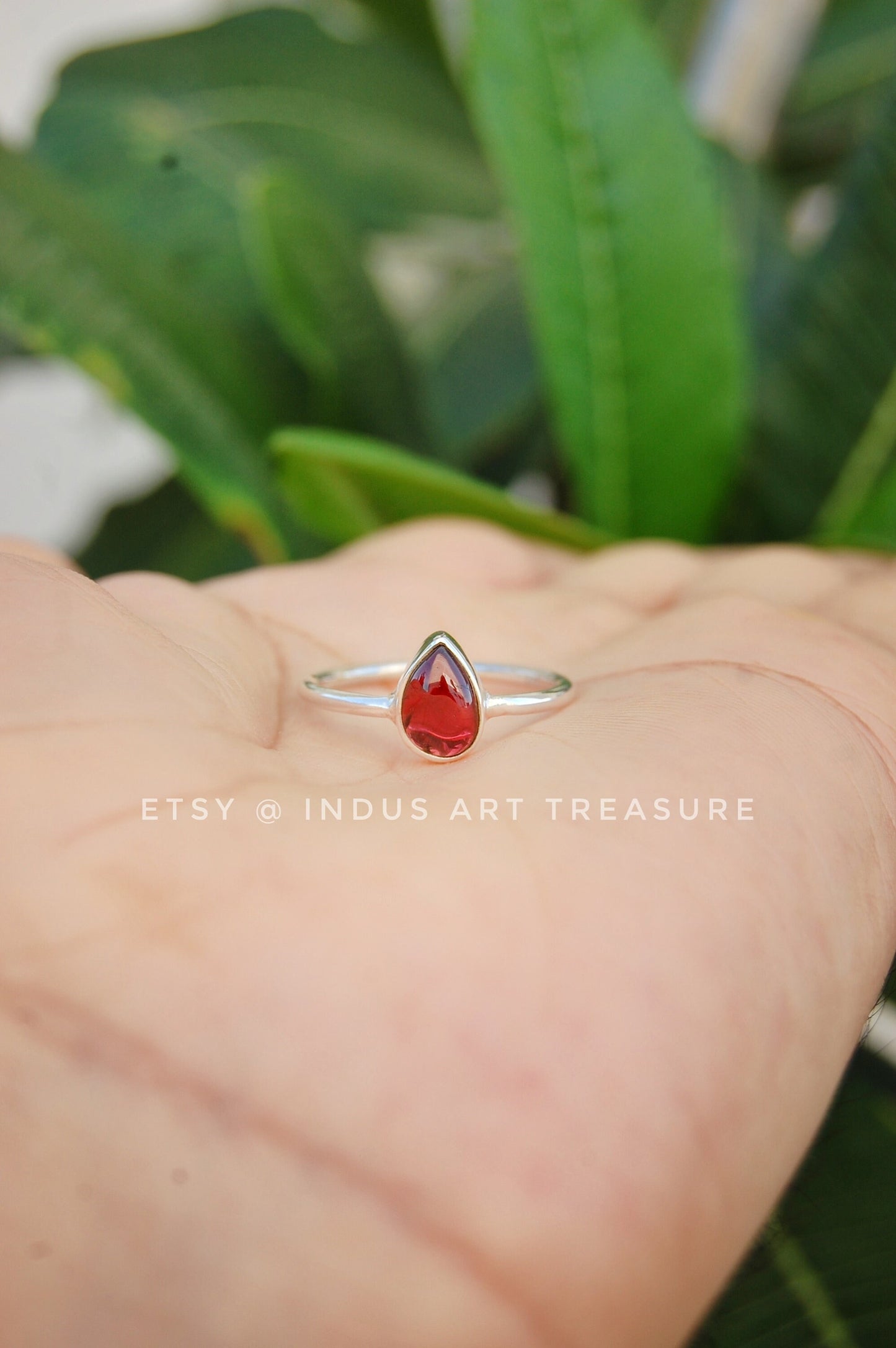Garnet Dainty Ring