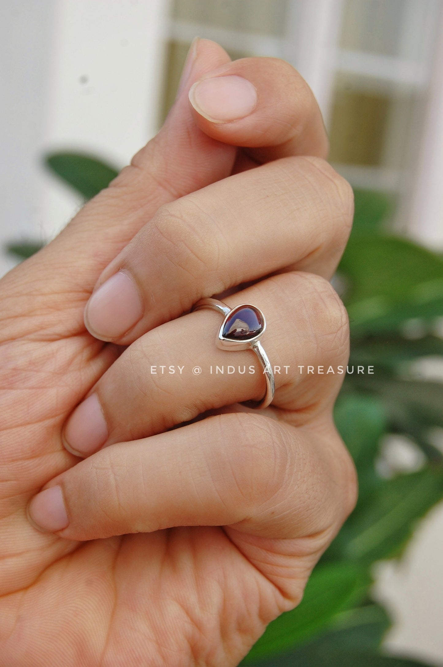Garnet Dainty Ring