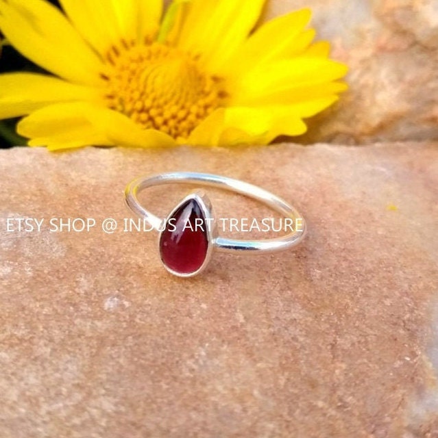 Garnet Dainty Ring