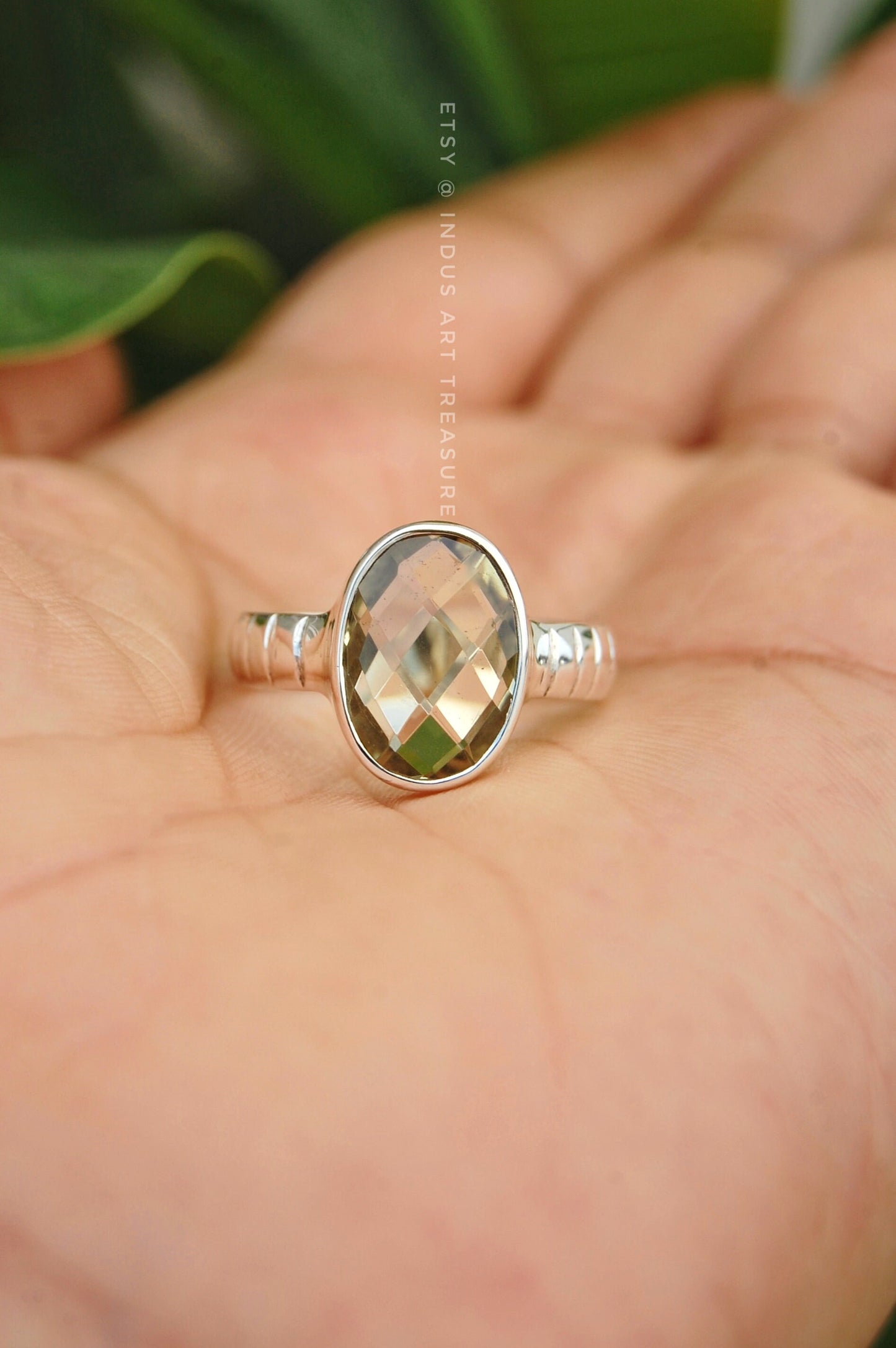 Citrine Oval Cut Ring
