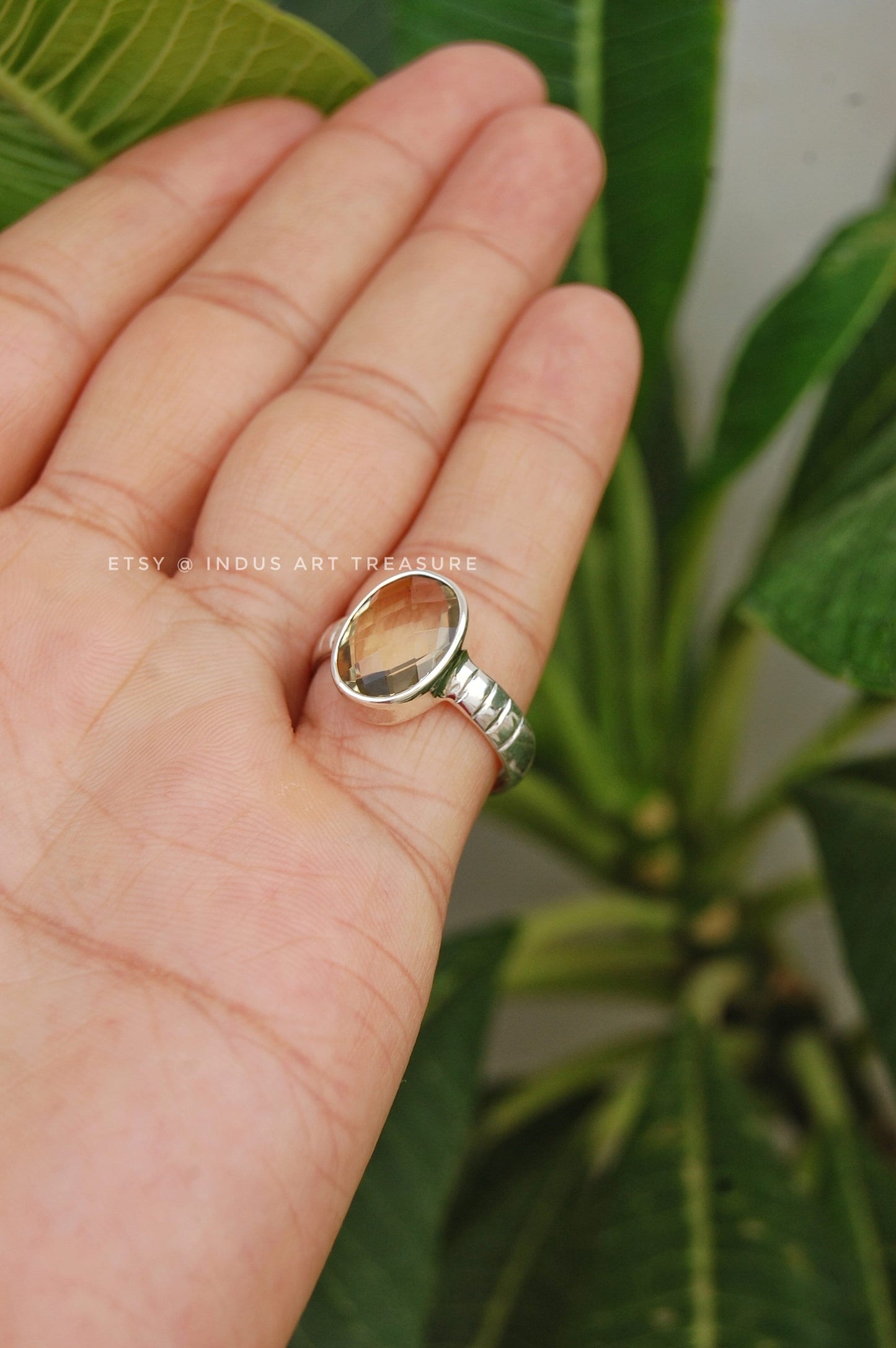 Citrine Oval Cut Ring