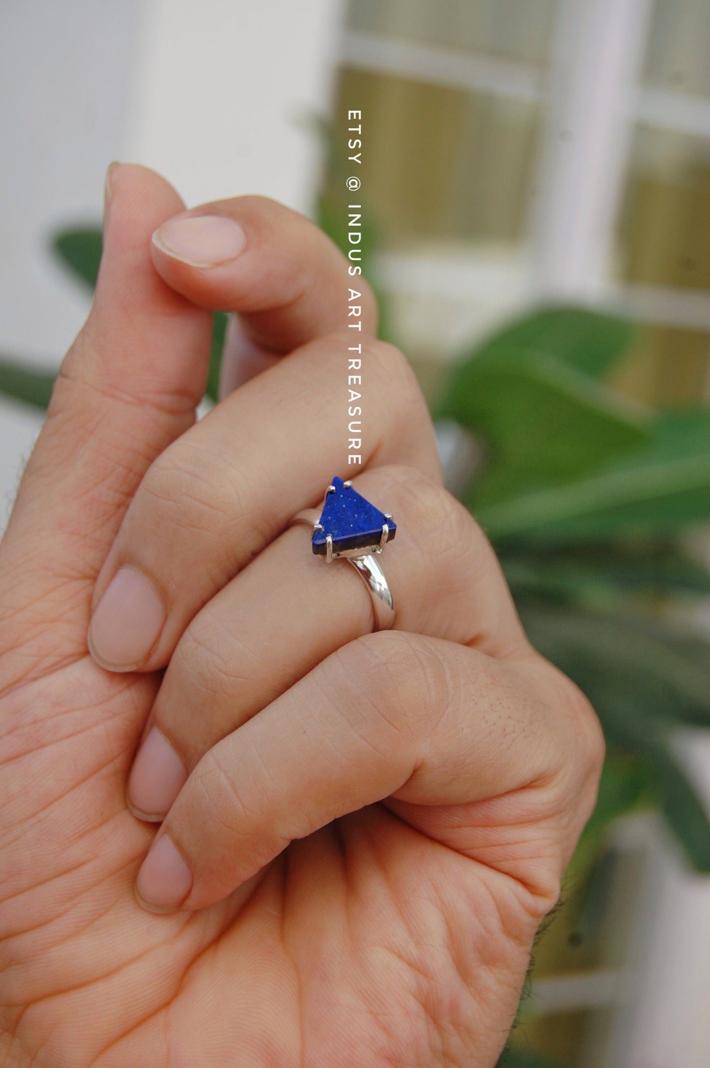 Pretty Lapis Lazuli Trillian Ring