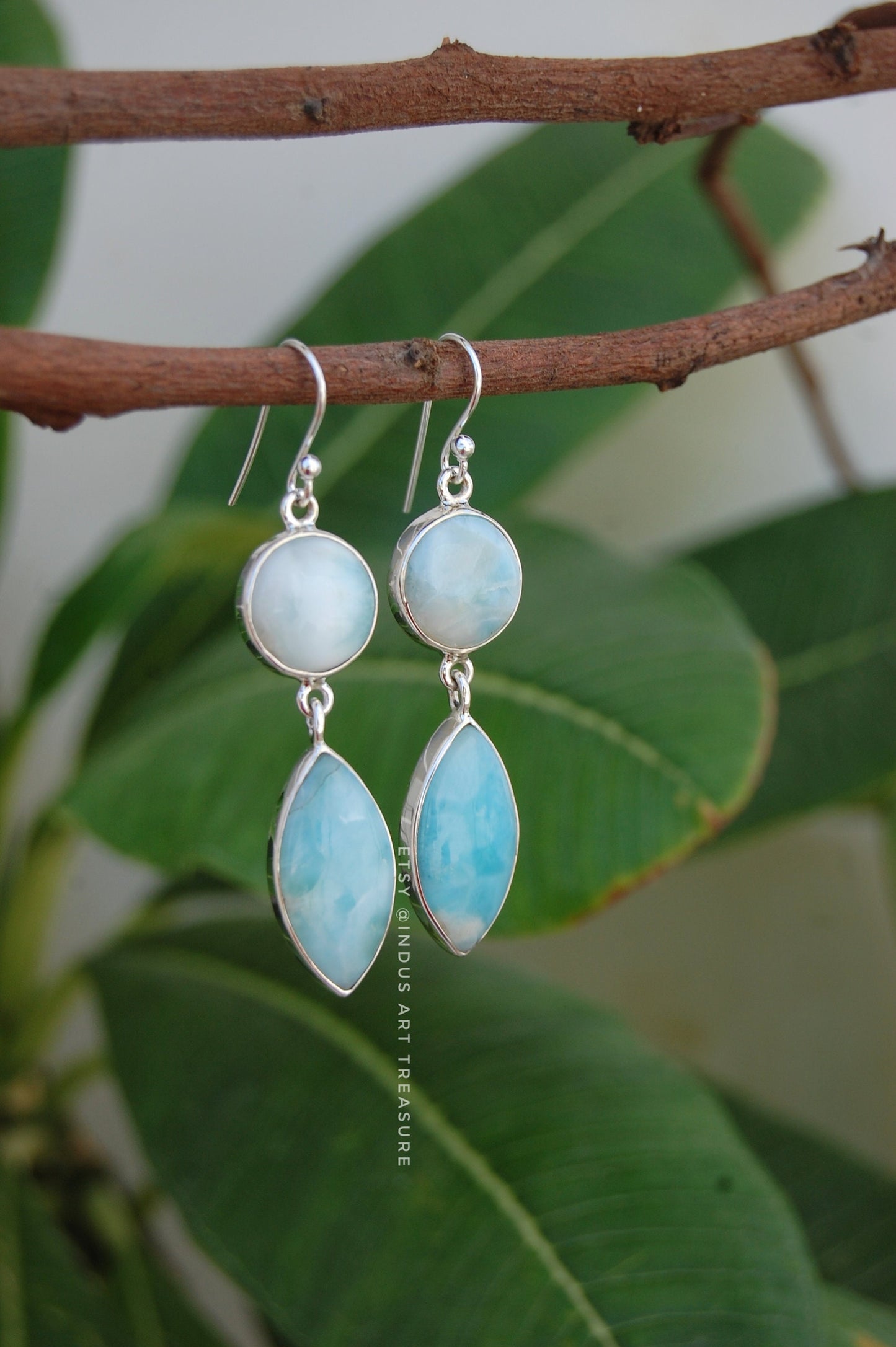 Larimar Dangle Earrings