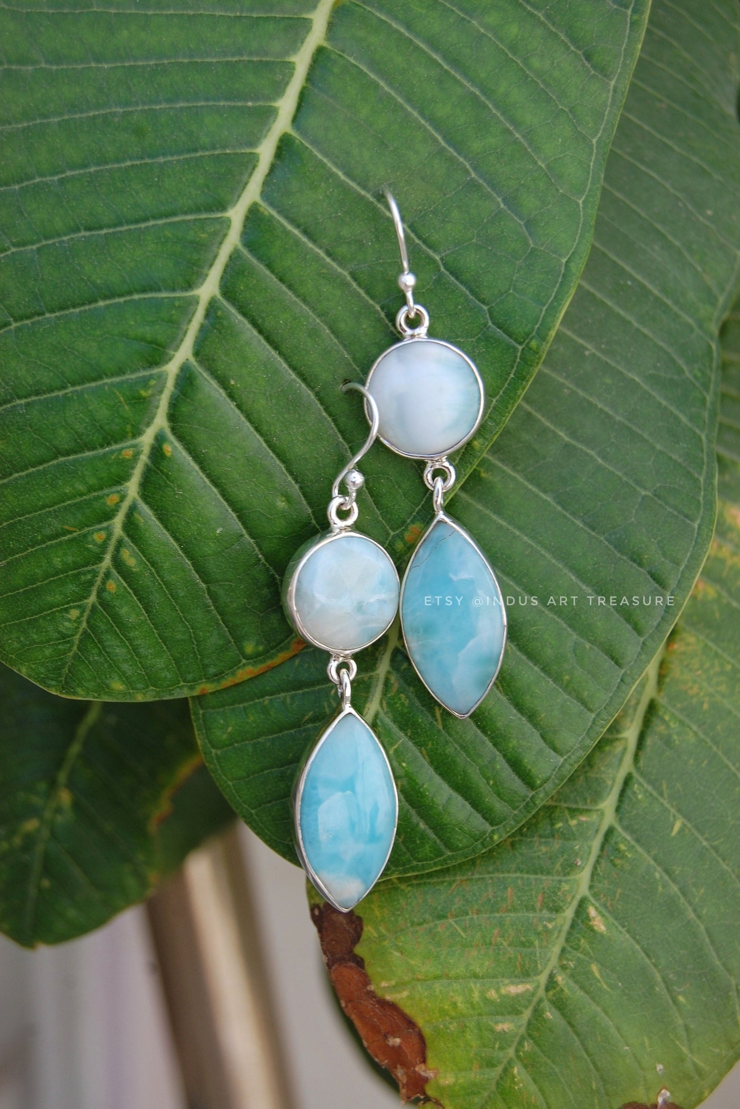 Larimar Dangle Earrings