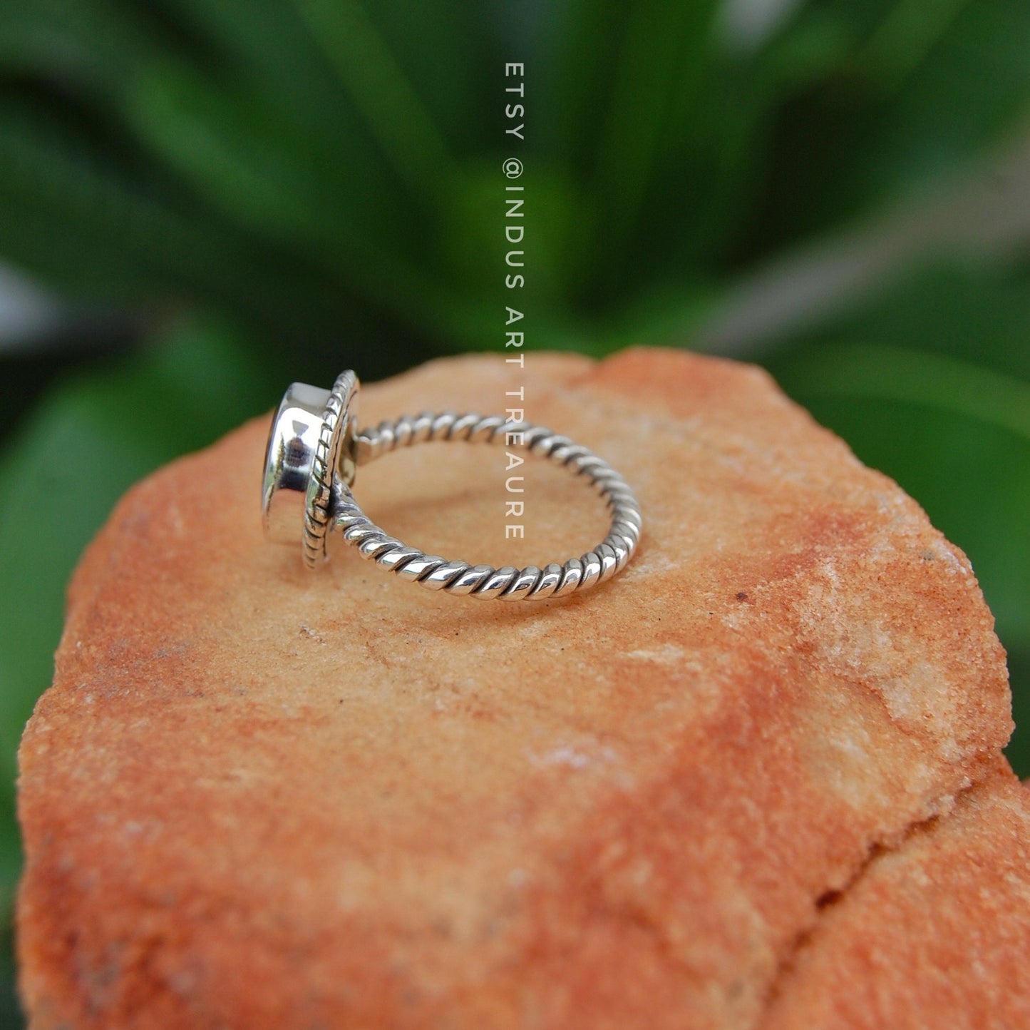 Citrine Twisted Band Ring