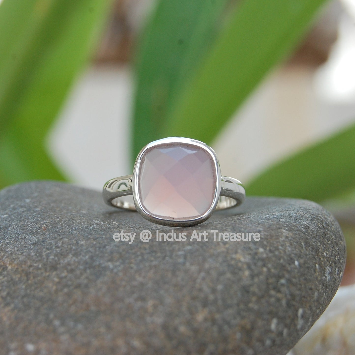 Rose Quartz Dainty Ring