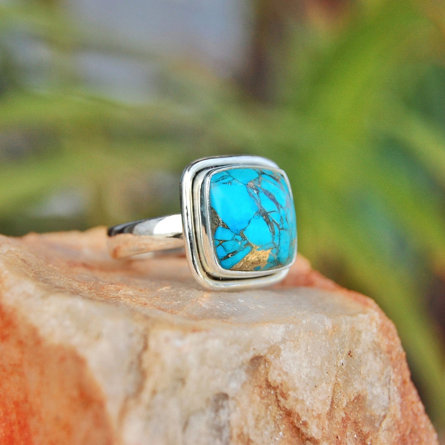 Copper Turquoise Ring