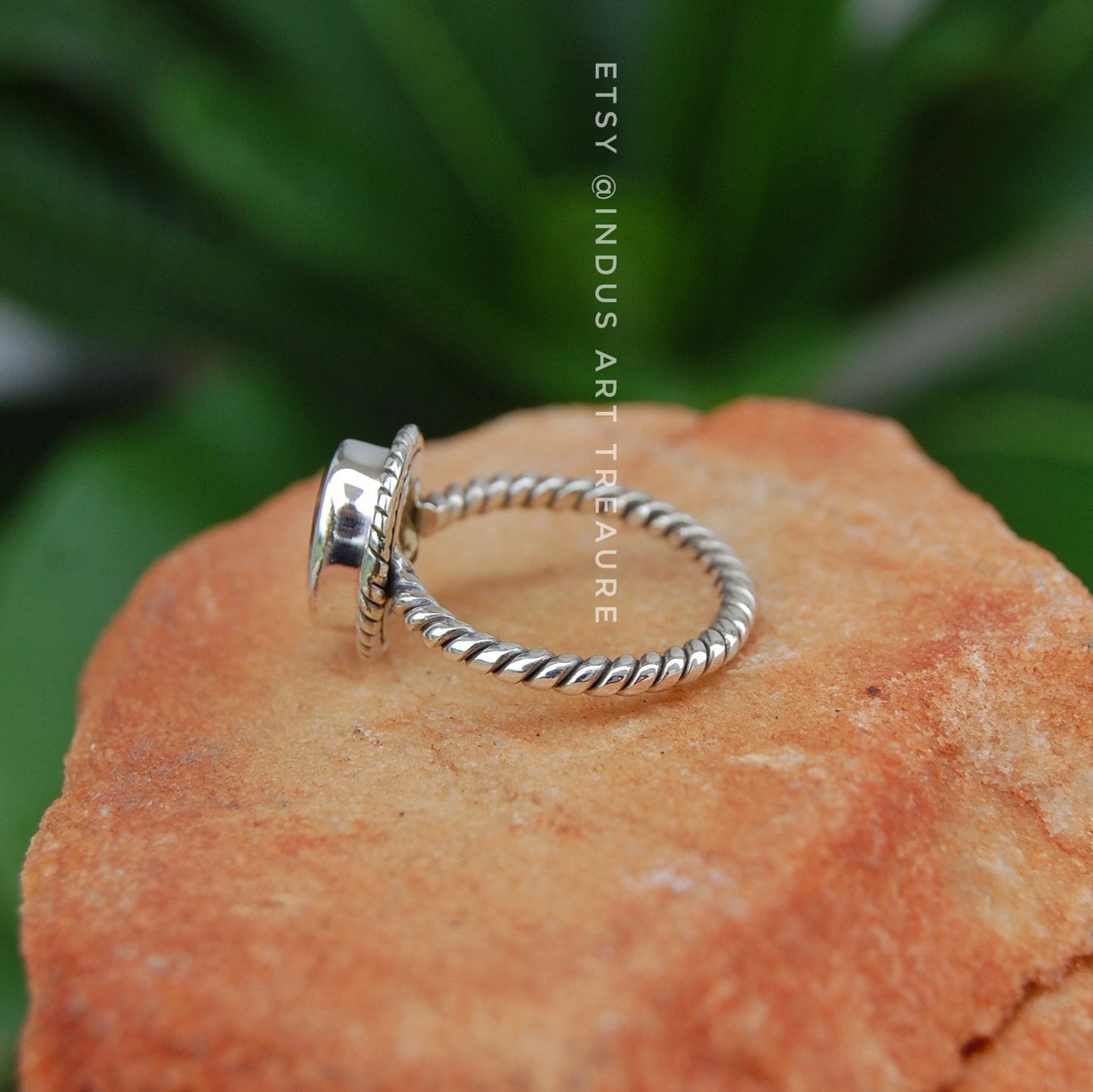 Citrine Twisted Band Ring