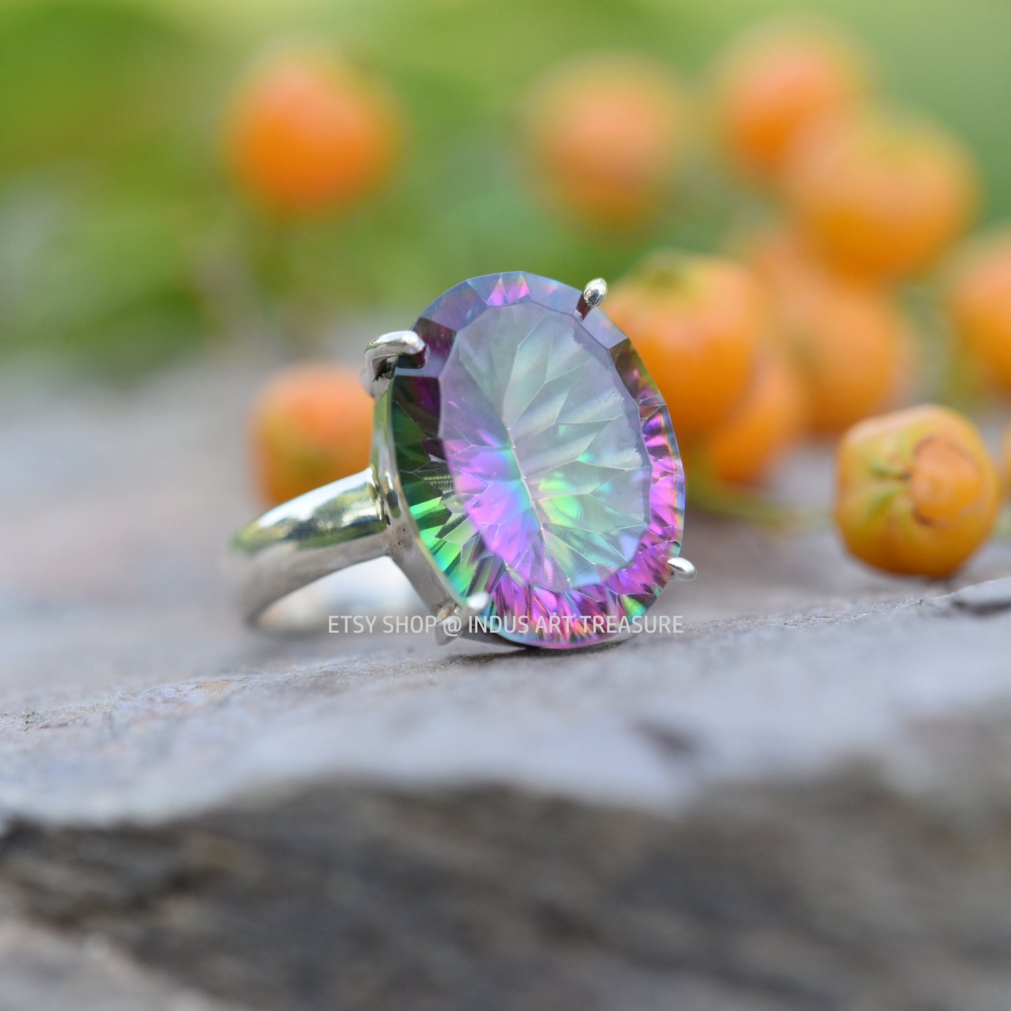 Mastic Topaz Prong Setting Ring