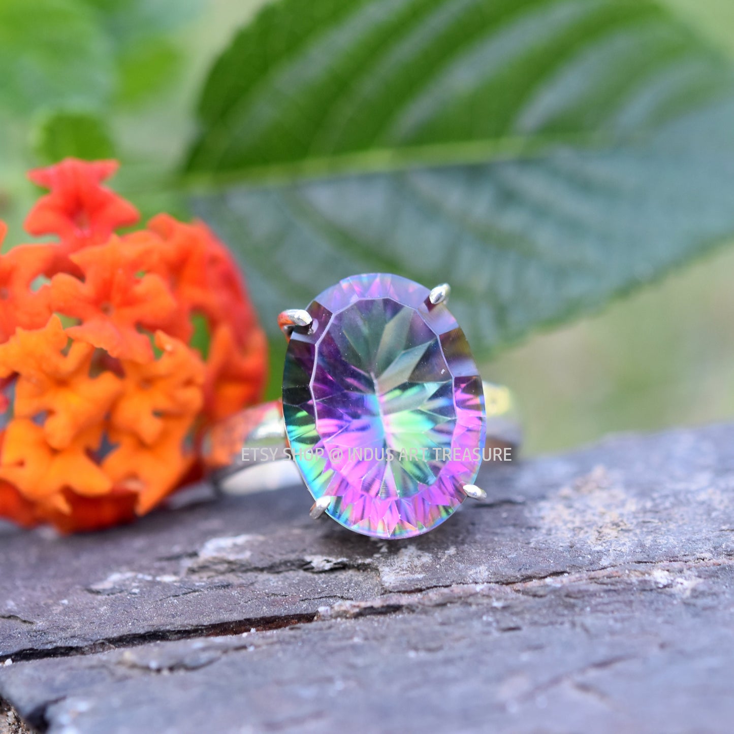 Mastic Topaz Prong Setting Ring