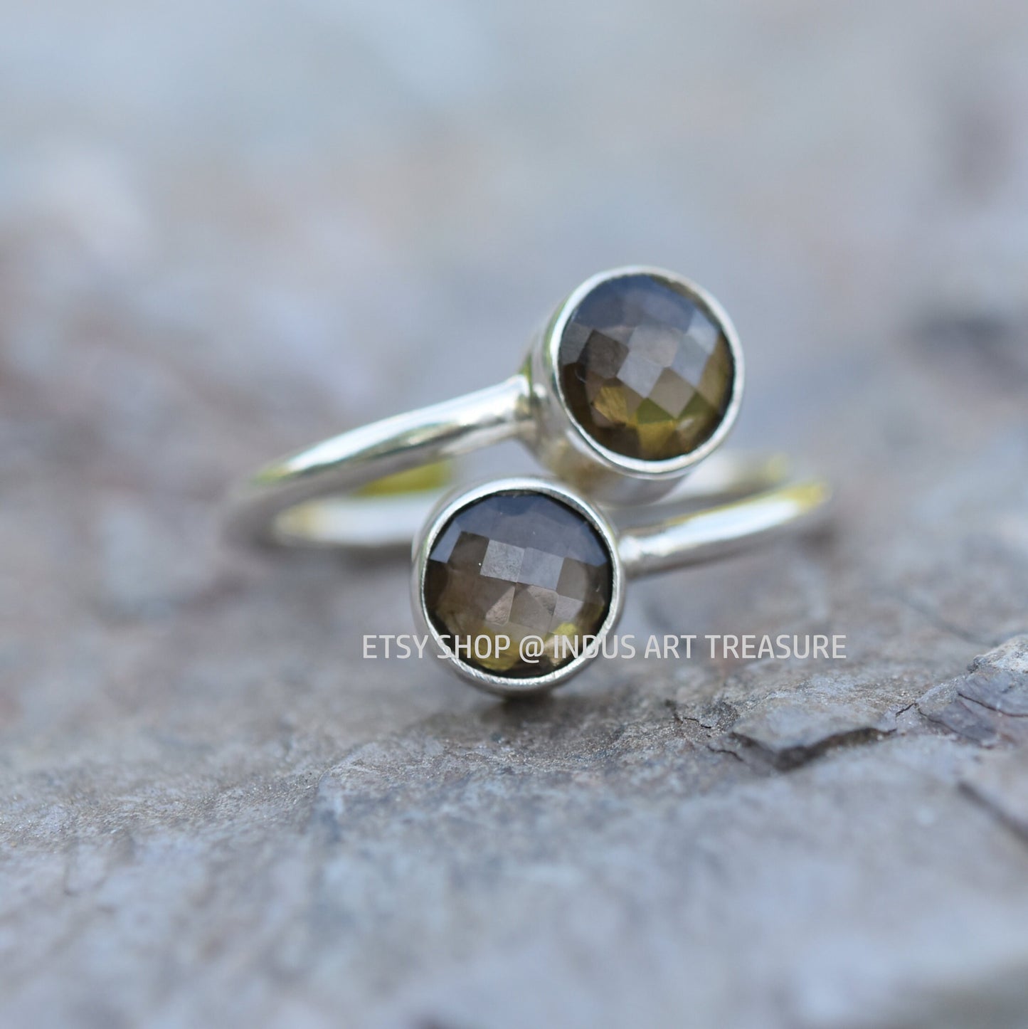 Smoky Quartz Coil Ring