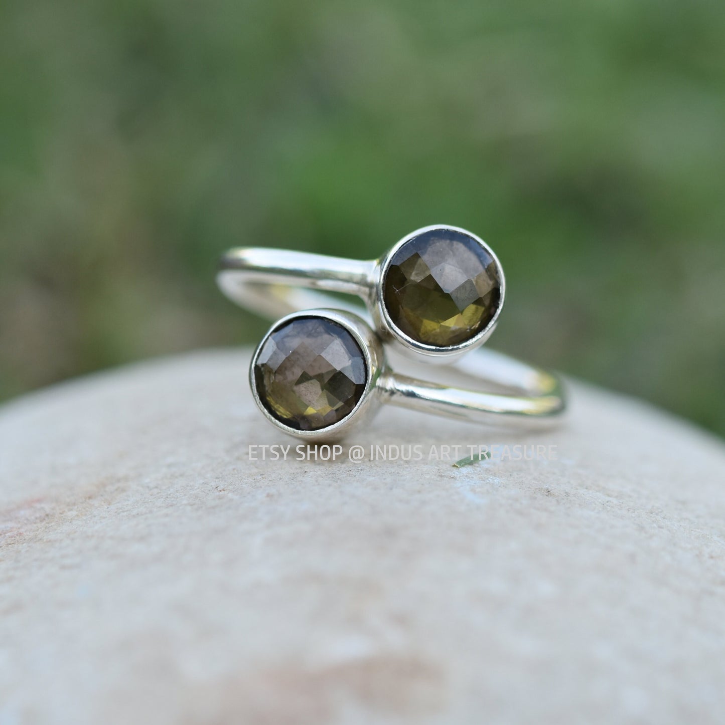 Smoky Quartz Coil Ring