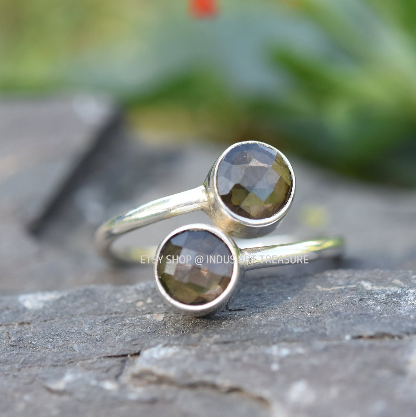 Smoky Quartz Coil Ring