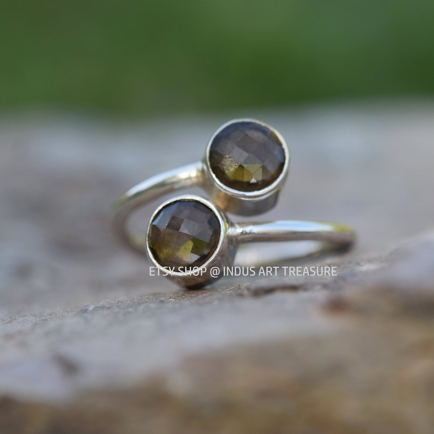 Smoky Quartz Coil Ring