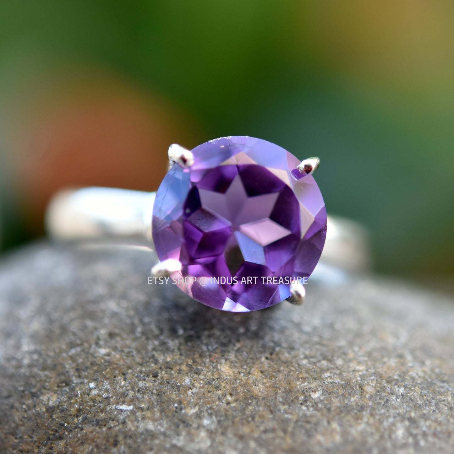 Amethyst Prong Setting Ring