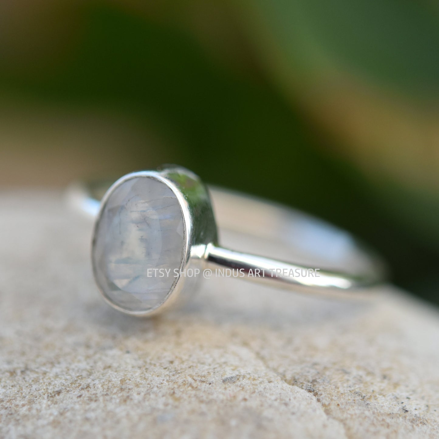 Rainbow Moonstone Ring