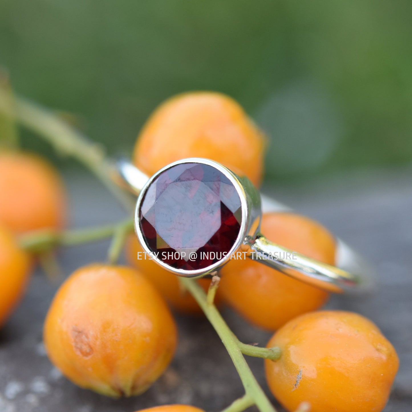 Red Garnet Ring