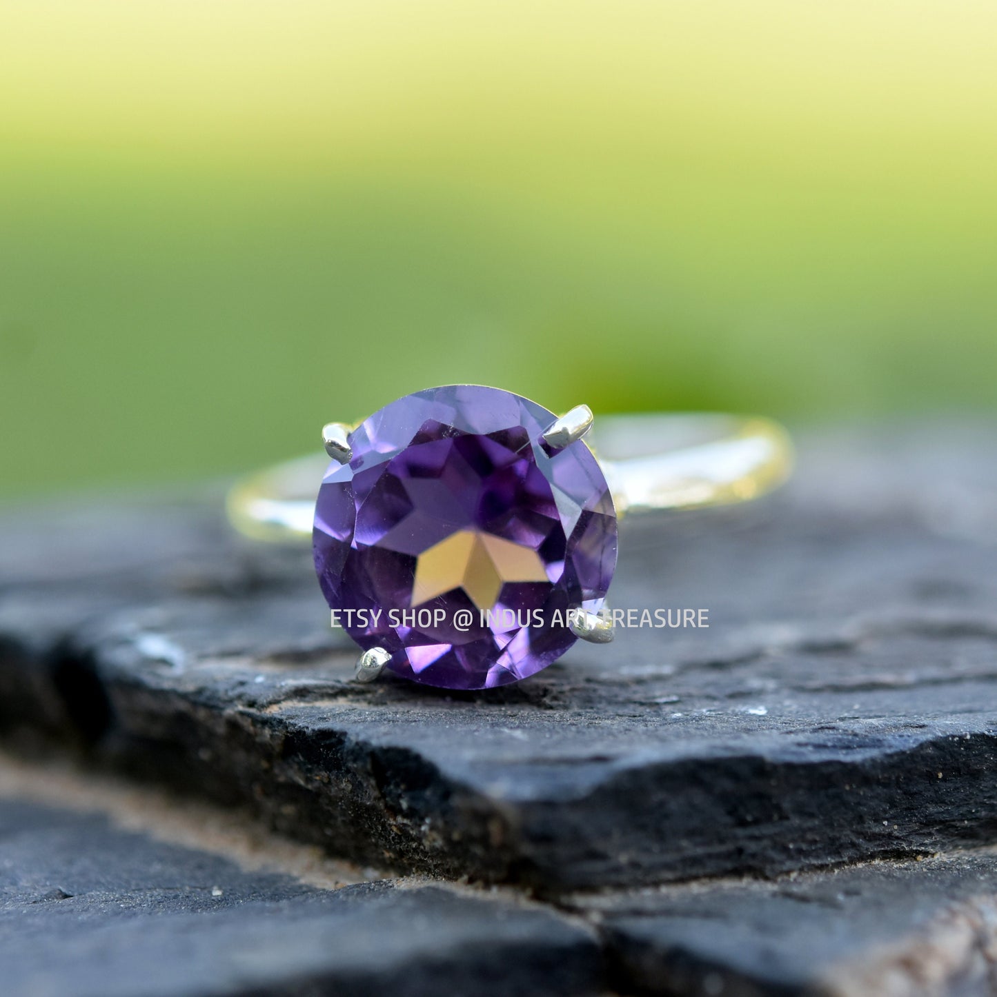 Amethyst Prong Setting Ring