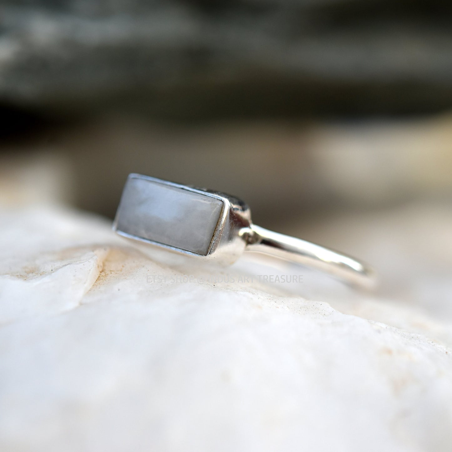 White Quartz Dainty Ring