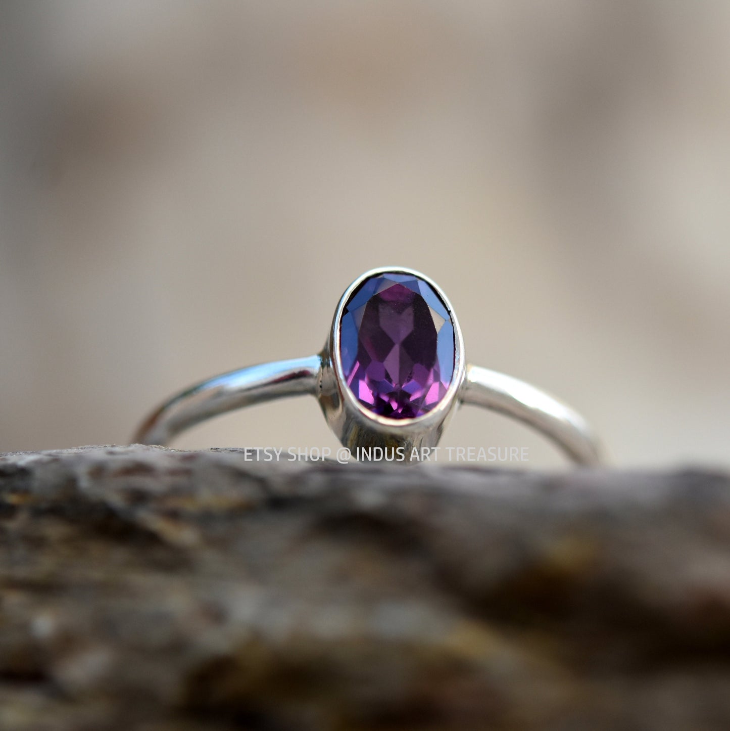 Amethyst Silver Ring