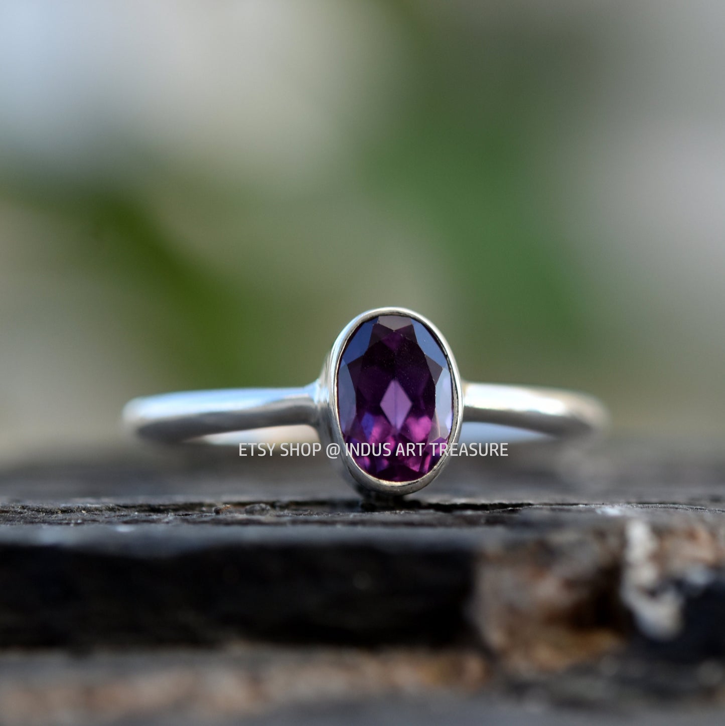 Amethyst Silver Ring
