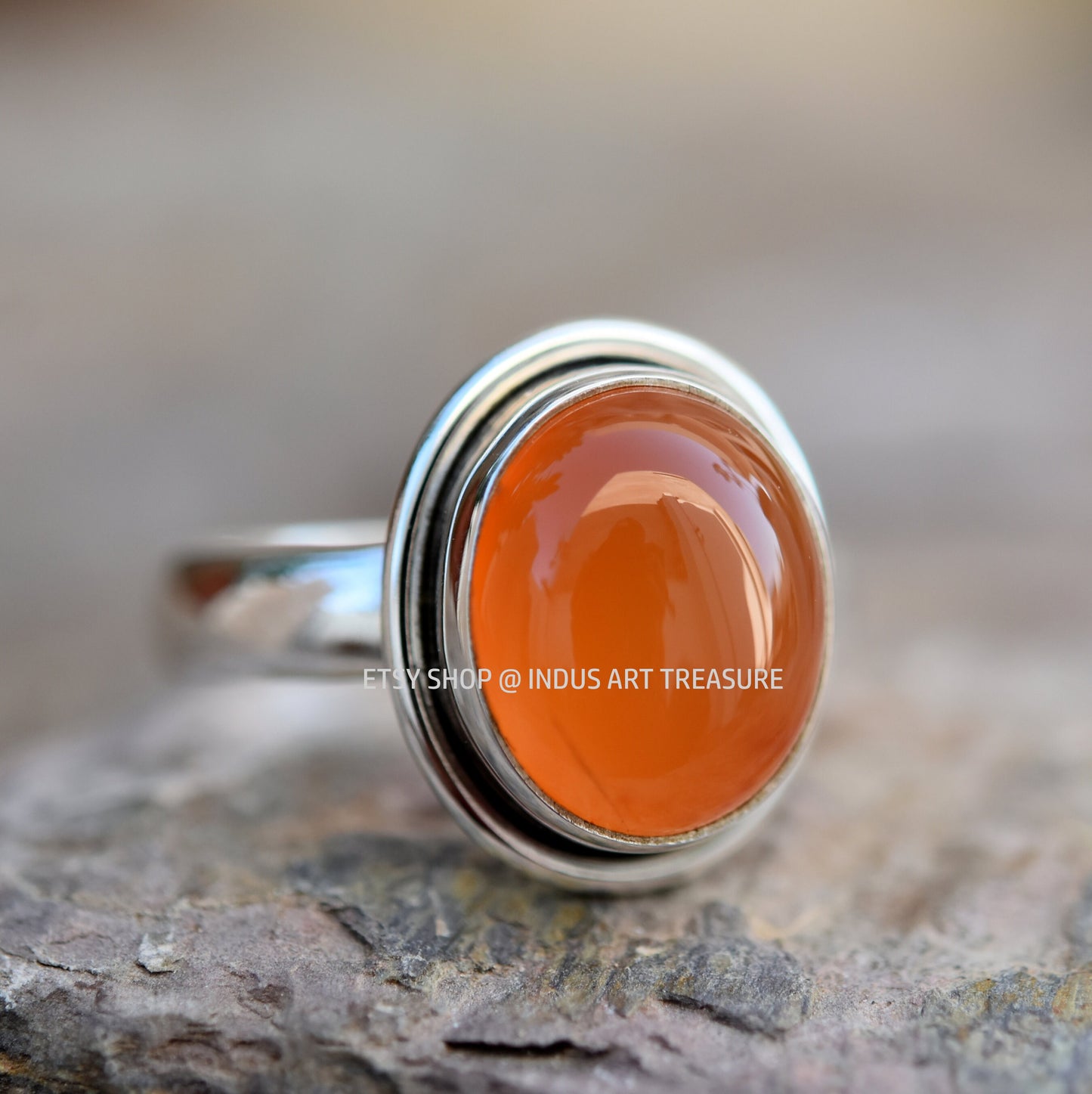 Orange Carnelian Ring