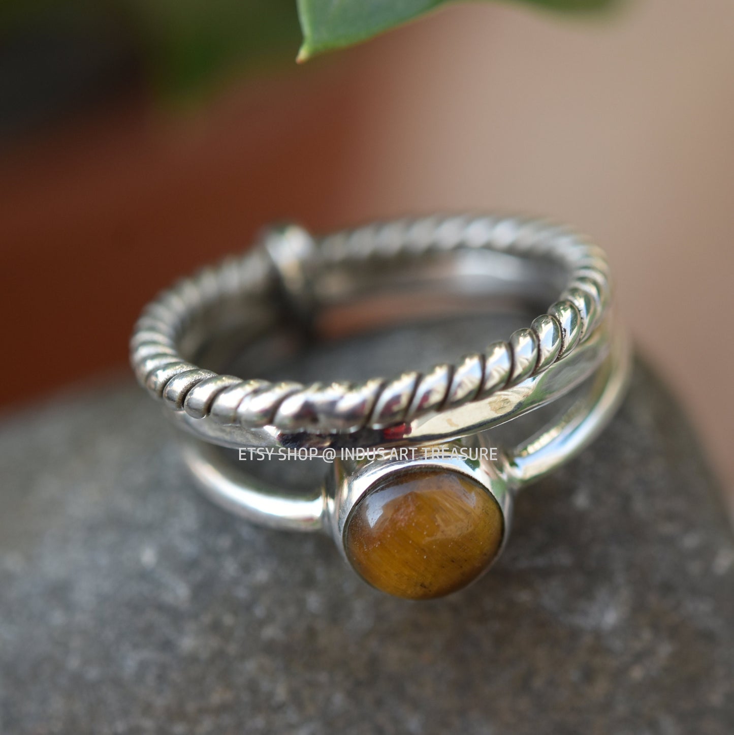 Tiger Eye Stacking Ring Set