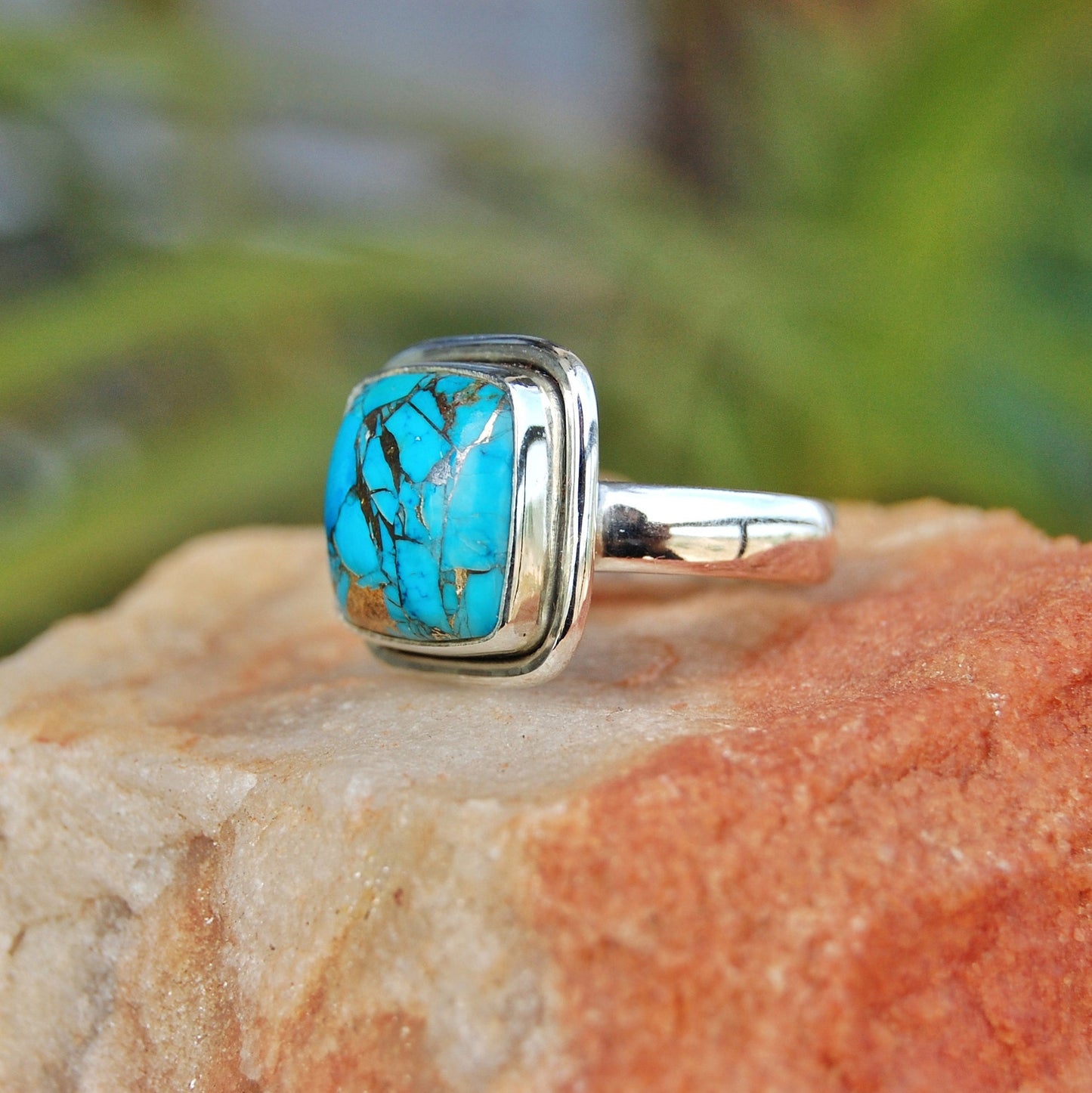 Copper Turquoise Ring