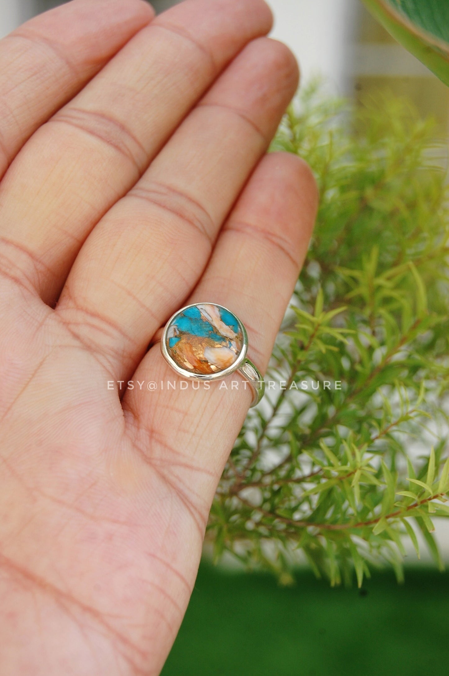 Copper Turquoise Ring