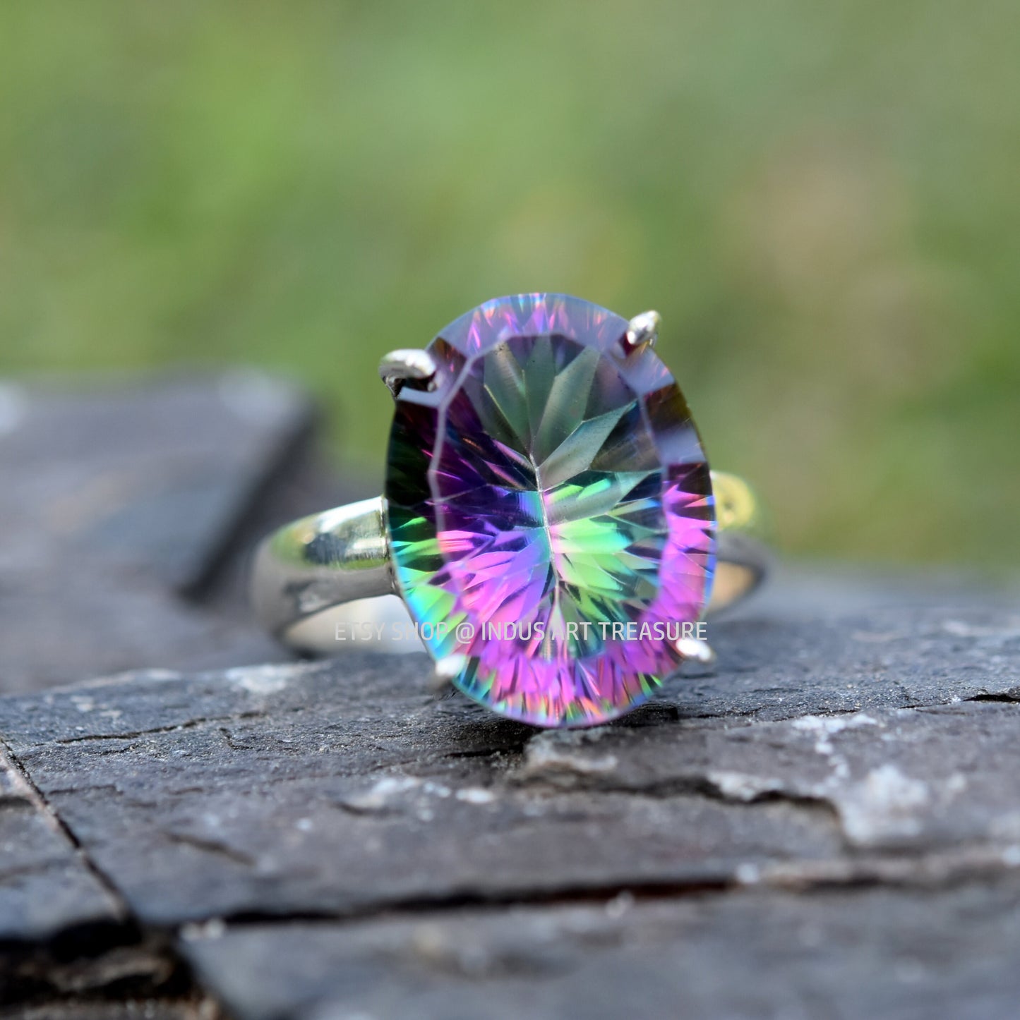 Mastic Topaz Prong Setting Ring